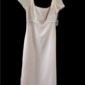 Blush Pink Formal Gown Size 16 | Beaded Neckline | NWT